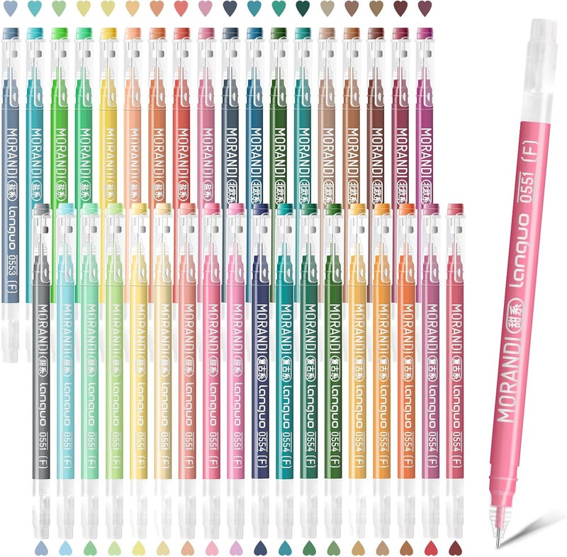 Joyask Gel Pens For Coloring, 36 Pack Colored Pens for Black Paper & White Paper, 0.6MM Fine Point Pens for Coloring, Writing, Drawing, Journaling, Note Taking, Office, Home - Image 1